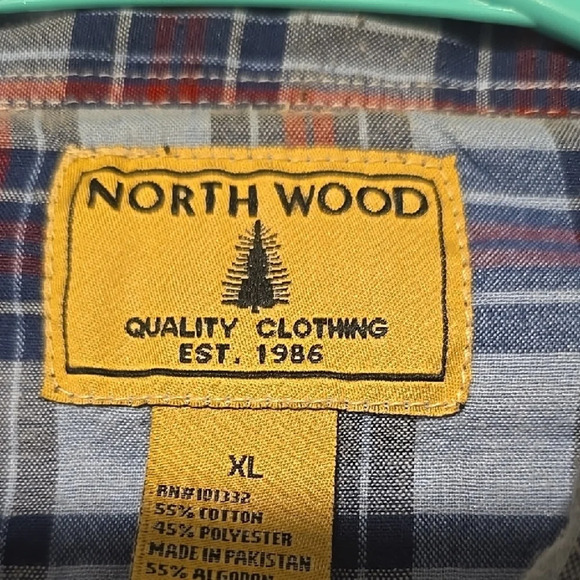 North Wood Long Sleeve Western Snap Shirt XL - Picture 2 of 4